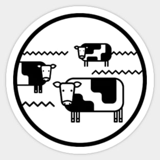 Tour Aotearoa - Miranda Cows Icon Sticker